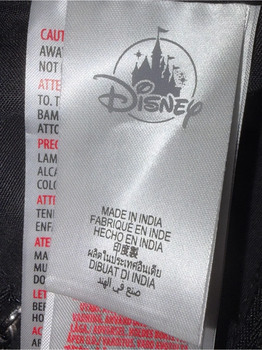Disney Parks Black Canvas Halloween Tote Bag